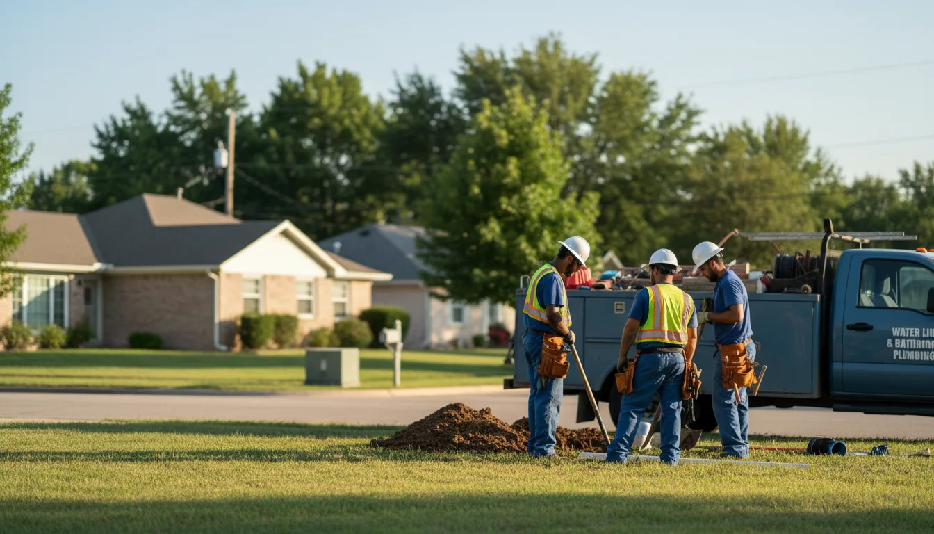 Residential water line and bathroom plumbing service in Harrogate, TN